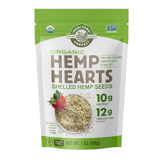 Organic Shelled Hemp Seed Hearts by Manitoba Harvest
