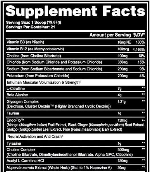 InHuman Void PreWorkout Powder Purple Haze by After Dark