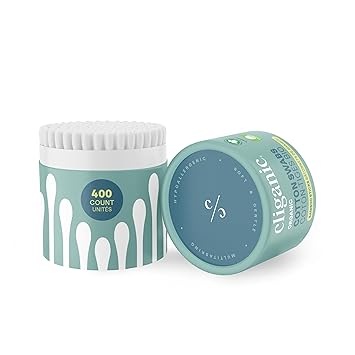 Organic Cotton Swabs with Bamboo Sticks by Cliganic