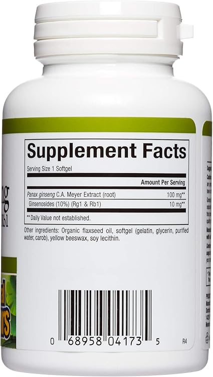 Panax Ginseng Softgels by Natural Factors