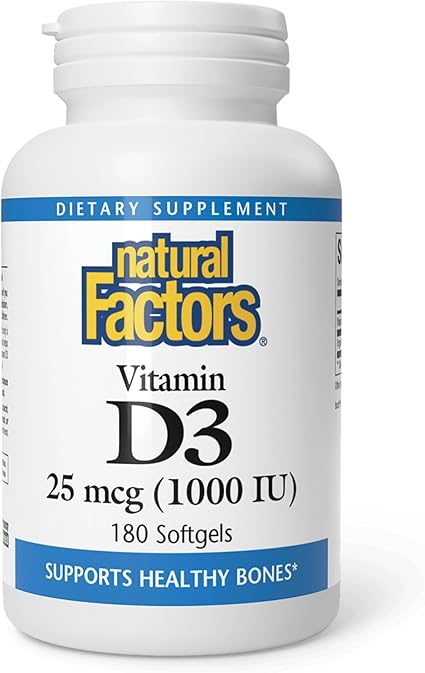 Vitamin D3 1,000iu Softgels by Natural Factors
