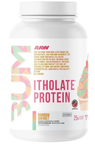Itholate Whey Protein Rainbow Sherbet by Raw Nutrition