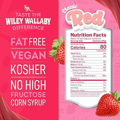 Classic Red Strawberry Licorice by Wiley Wallaby