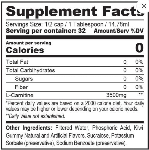 Liquid L-Carnitine 3500 Frozen Orange Pop by Metabolic Nutrition
