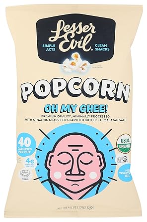 Organic Popcorn Oh My Ghee Flavored by Lesser Evil