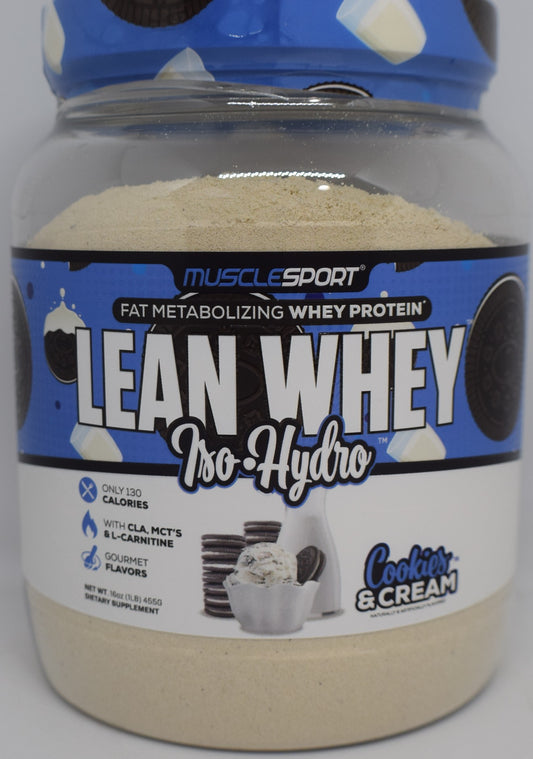 Lean Whey 1lb Cookies & Cream by MuscleSport