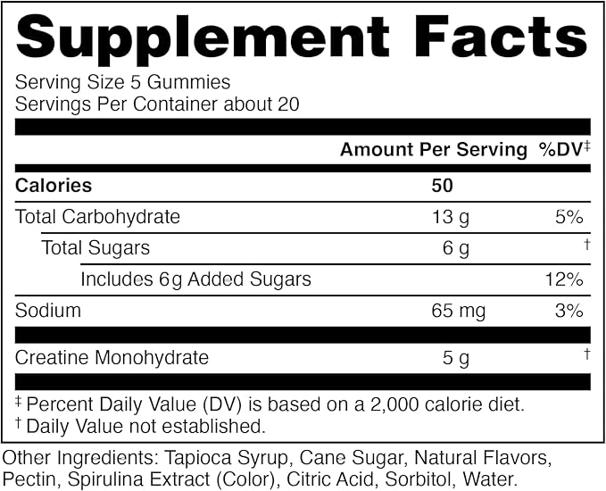 Creatine Gummy Bucks Blue Blast by Bucked Up