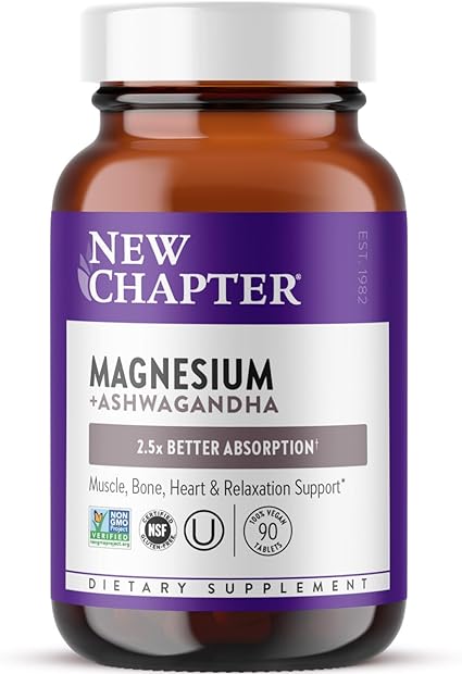 Magnesium + Ashwagandha Tablets by New Chapter