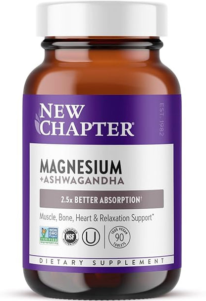 Magnesium + Ashwagandha Tablets by New Chapter
