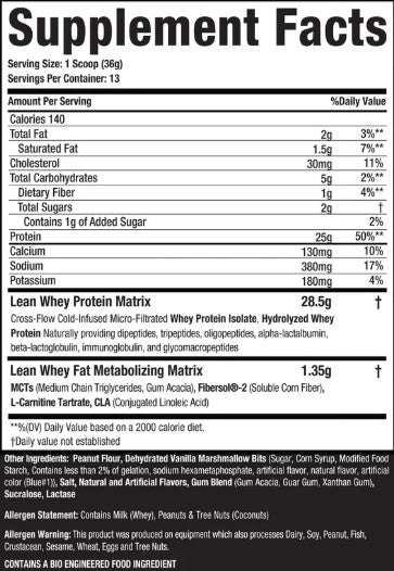 Lean Whey Fluffernutter by Muscle Sport