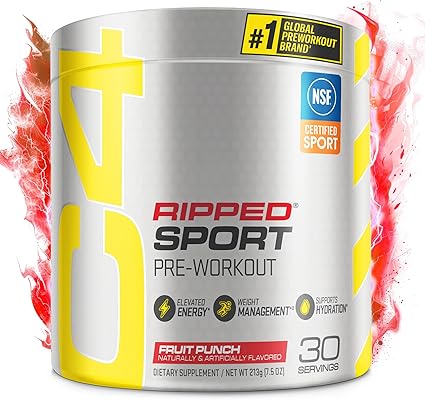 C4 Ripped Sport PreWorkout Fruit Punch by Cellucor