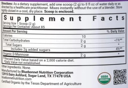 Organic D-Mannose Powder by Bluebonnet