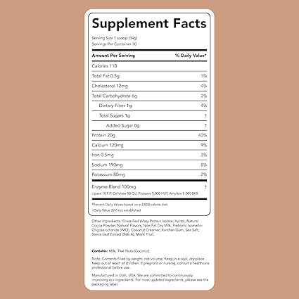 Chocolate Brownie Batter Whey Protein Powder by Clean Simple Eats