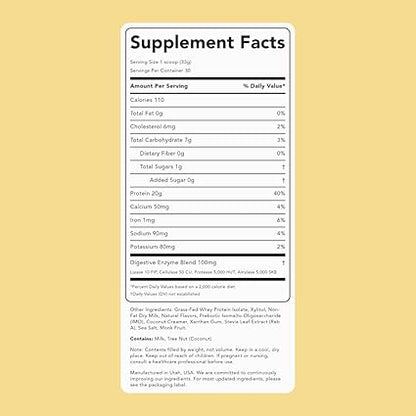 Simply Vanilla Whey Protein Powder by Clean Simple Eats