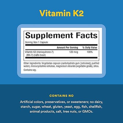 Vitamin K2 120mcg Capsules by Natural Factors