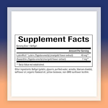 Lutein with Zeaxanthin Softgels by Natural Factors