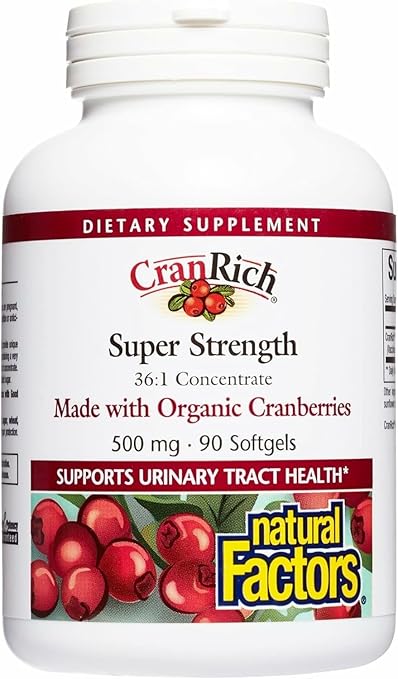 Super Strength Organic Cranberry Concentrate Softgels by Natural Factors