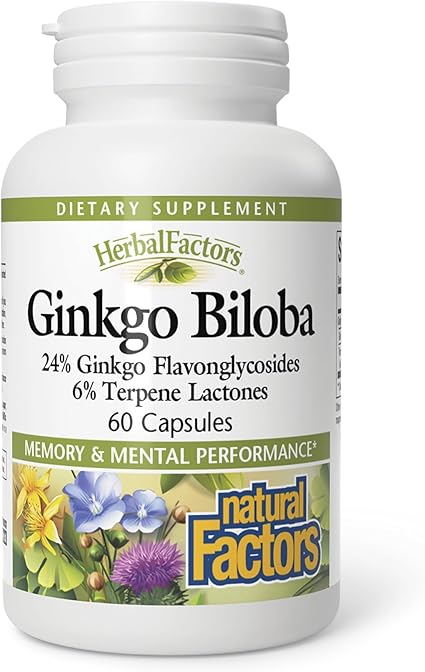 Ginkgo Biloba 60mg Capsules by Natural Factors