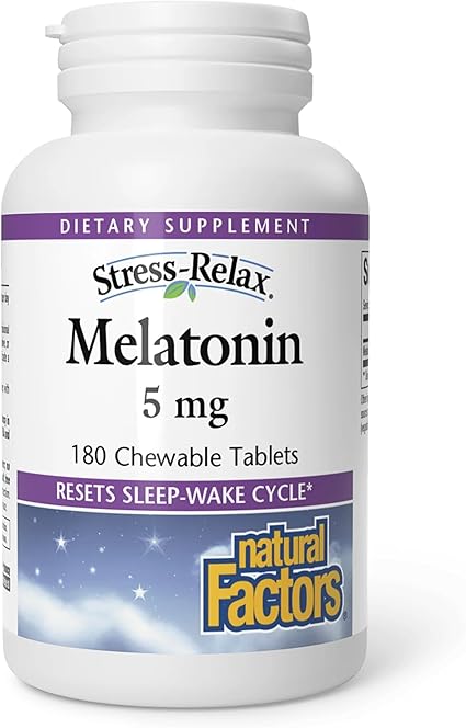 Melatonin 5mg Chewable Tablets by Natural Factors