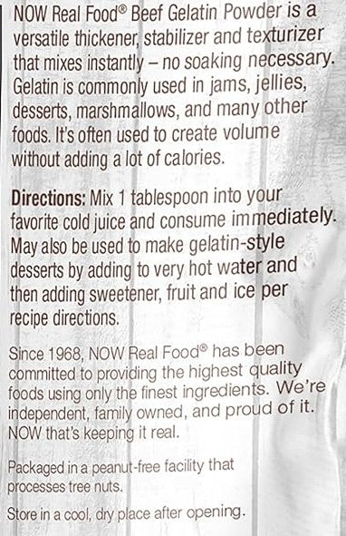 Beef Gelatin Powder by Now Foods