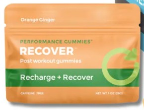 Recover Post Workout Gummies Orange Ginger by Seattle Gummy Company