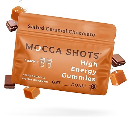 Mocca Shots Gummies Salted Caramel Chocolate by Seattle Gummy Company
