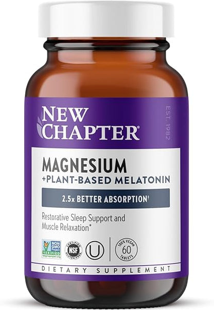 Magnesium Plus Melatonin Tablets by New Chapter