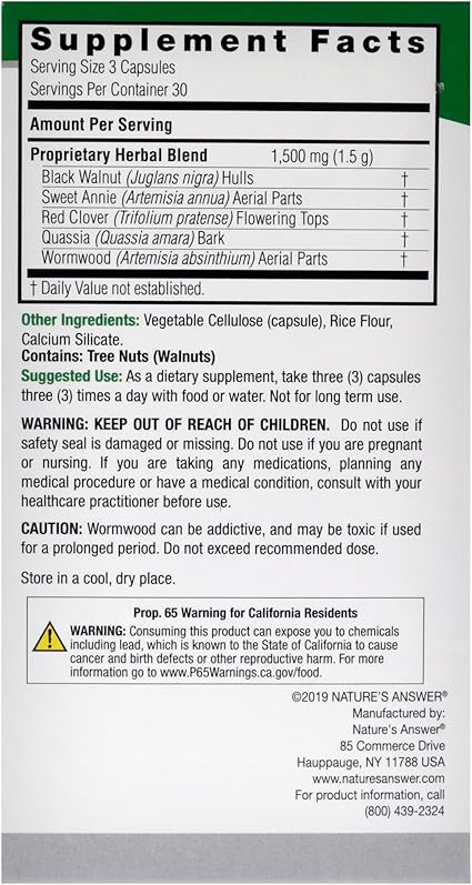 Black Walnut Complex Capsules by Nature's Answer
