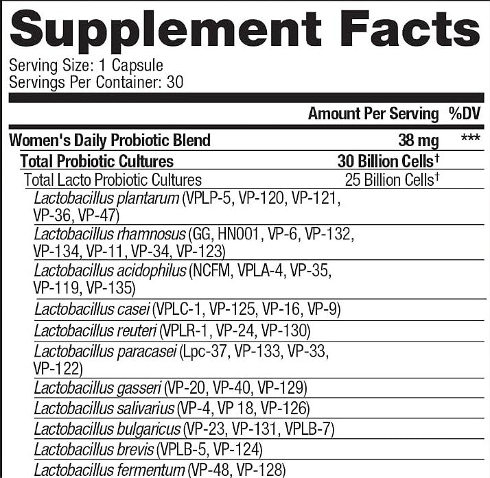 Organic Flora Women's Daily Pre & Probiotic Capsules by Vital Planet