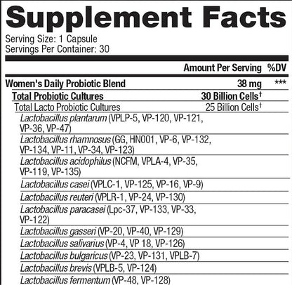 Organic Flora Women's Daily Pre & Probiotic Capsules by Vital Planet