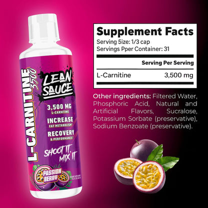 Lean Sauce L Carnitine 3500 Passion Berry by Pump Sauce