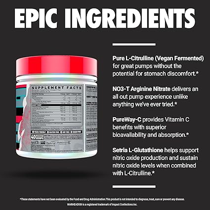 Pump Nitric Oxide Powder Warheads Sour Watermelon by Ghost