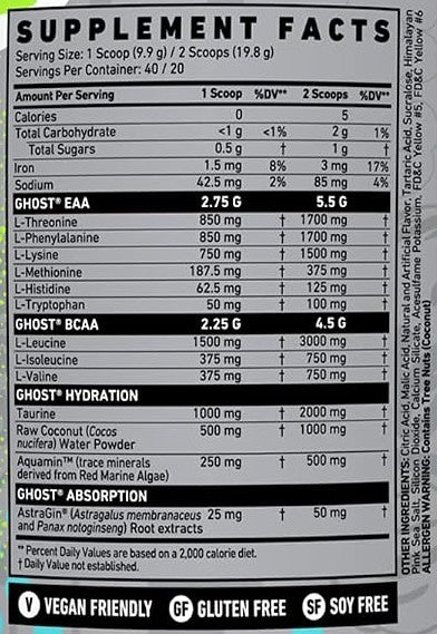 Amino Blue Raspberry Powder by Ghost
