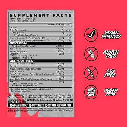Legend PreWorkout Blue Raspberry by Ghost
