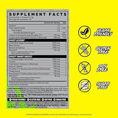 Legend PreWorkout Sour Patch Redberry by Ghost