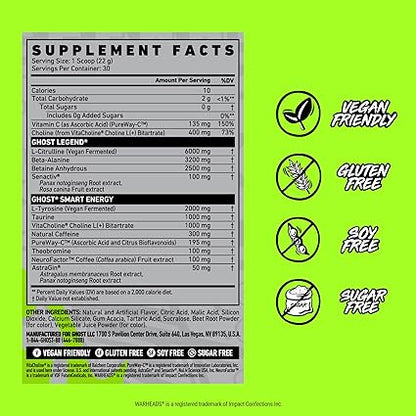 Legend PreWorkout Warhead Watermelon by Ghost