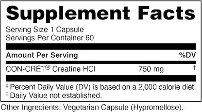 Creatine HCL 750mg Capsules by Das Labs