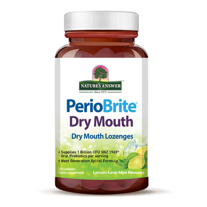 Periobrite Dry Mouth Lozenges Lemon Lime Mint by Nature's Answer