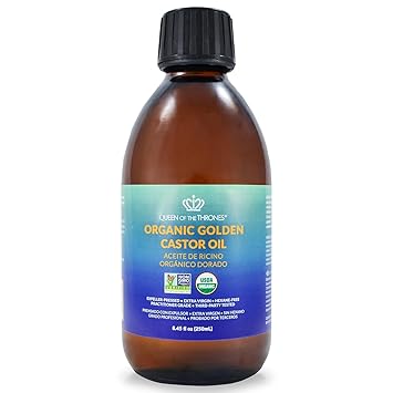 Organic Golden Cold Pressed Castor Oil by Queen of the Thrones