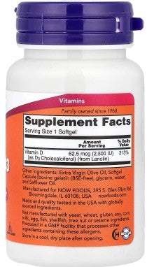 Vitamin D3 2,000iu Softgels by Now Foods