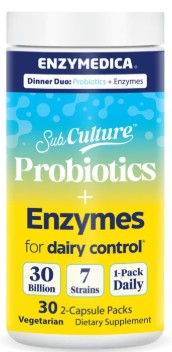 Probiotics Plus Enzymes For Dairy Control by Enzymedica