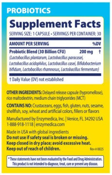 Probiotics Plus Enzymes For Dairy Control by Enzymedica