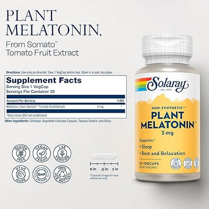 Plant Melatonin 3mg Capsules by Solaray