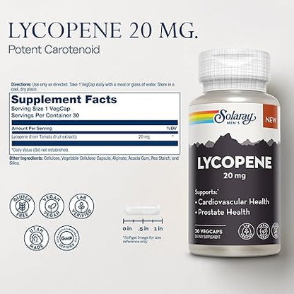 Lycopene 20mg Capsules by Solaray