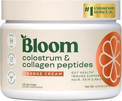 Colostrum & Collagen Orange Cream Powder by Bloom Nutrition