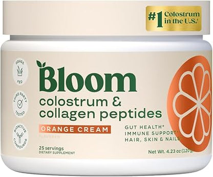Colostrum & Collagen Orange Cream Powder by Bloom Nutrition