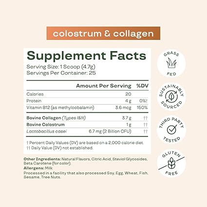 Colostrum & Collagen Orange Cream Powder by Bloom Nutrition