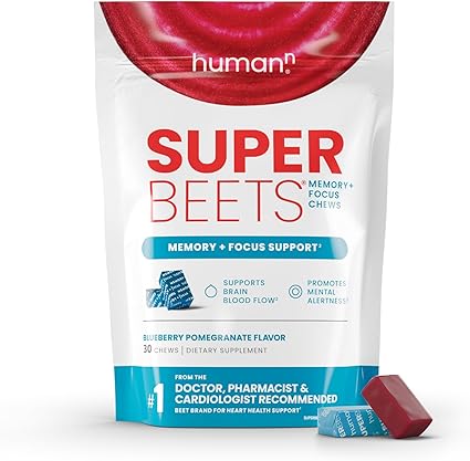 Super Beets Memory & Focus Support Soft Chews by Humann