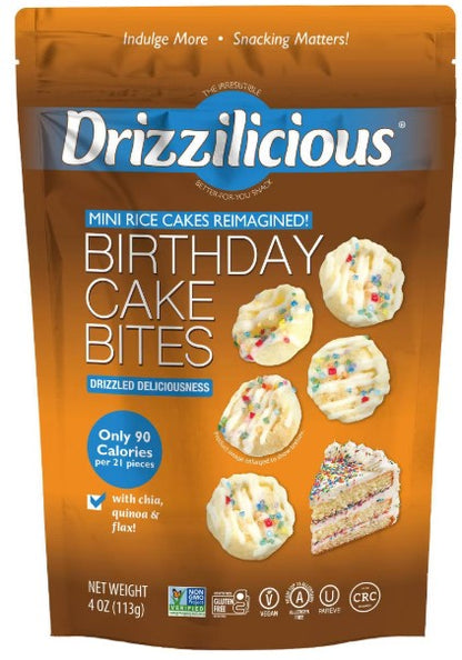 Birthday Cake Rice Cake Bites by Drizzilicious