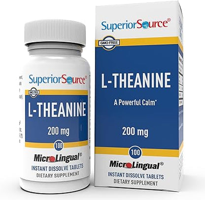 L-Theanine 200mg Quick Dissolve Tablets by Superior Source